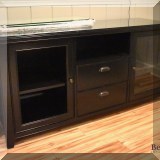 F18. Black media console. 
